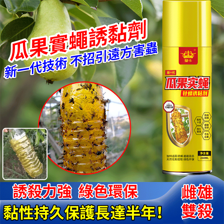 防雨防曬瓜果實蠅誘黏劑