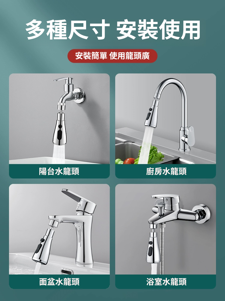 廚房水龍頭防濺延伸器