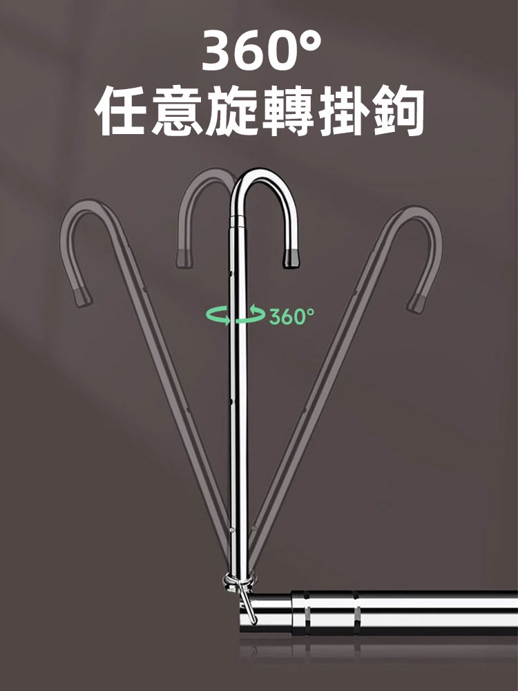 免打孔陽台隱形家用曬棉衣服架