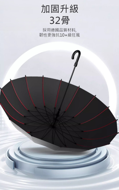 自收雙層抗暴風雨傘