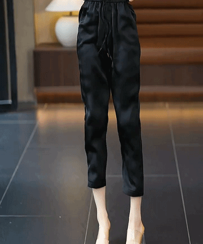 綢緞紋提花高品質套裝女