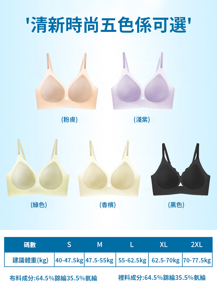 超薄涼感無痕胸罩