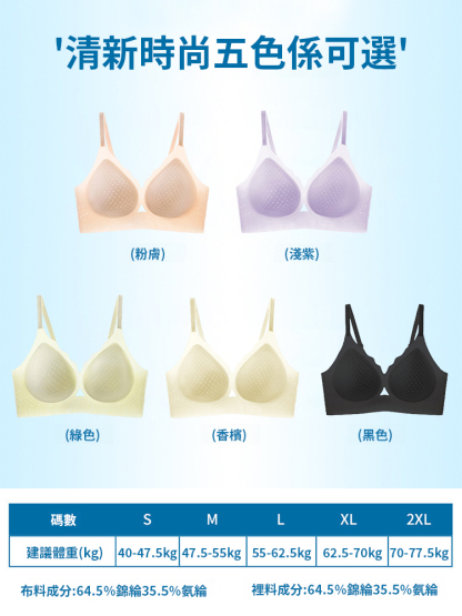 超薄涼感無痕胸罩