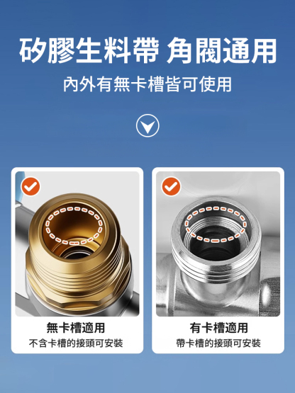 冷熱通用四分管矽膠生料附防漏密封圈