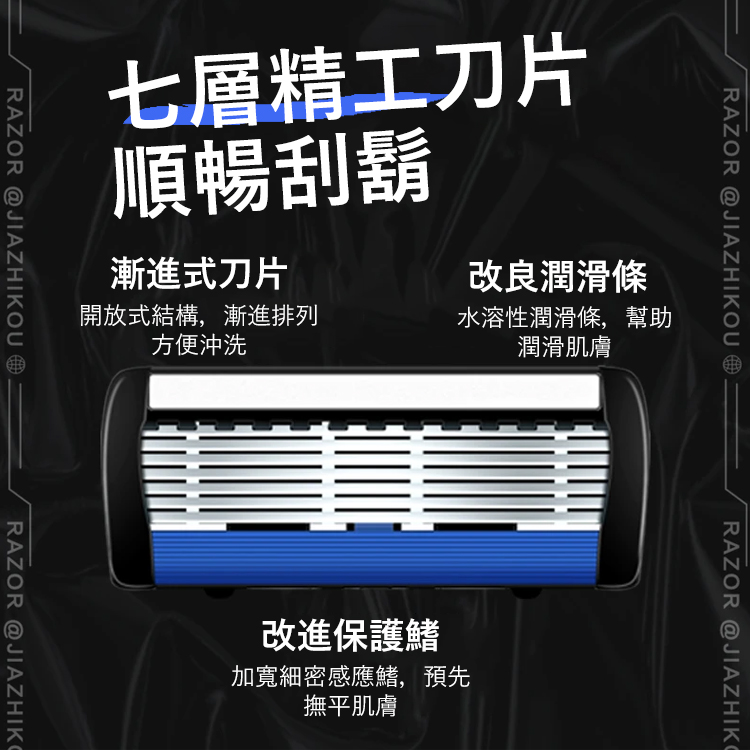 7層刀片手動剃須刀套裝