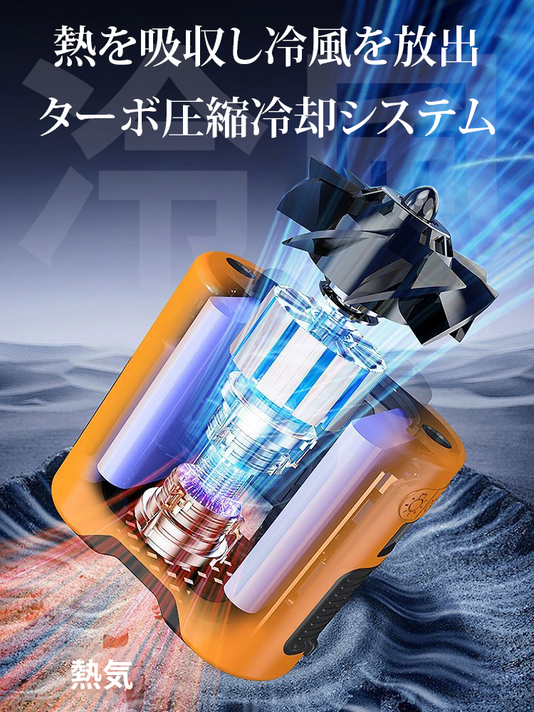 屋外用3-in-1腰掛けファン