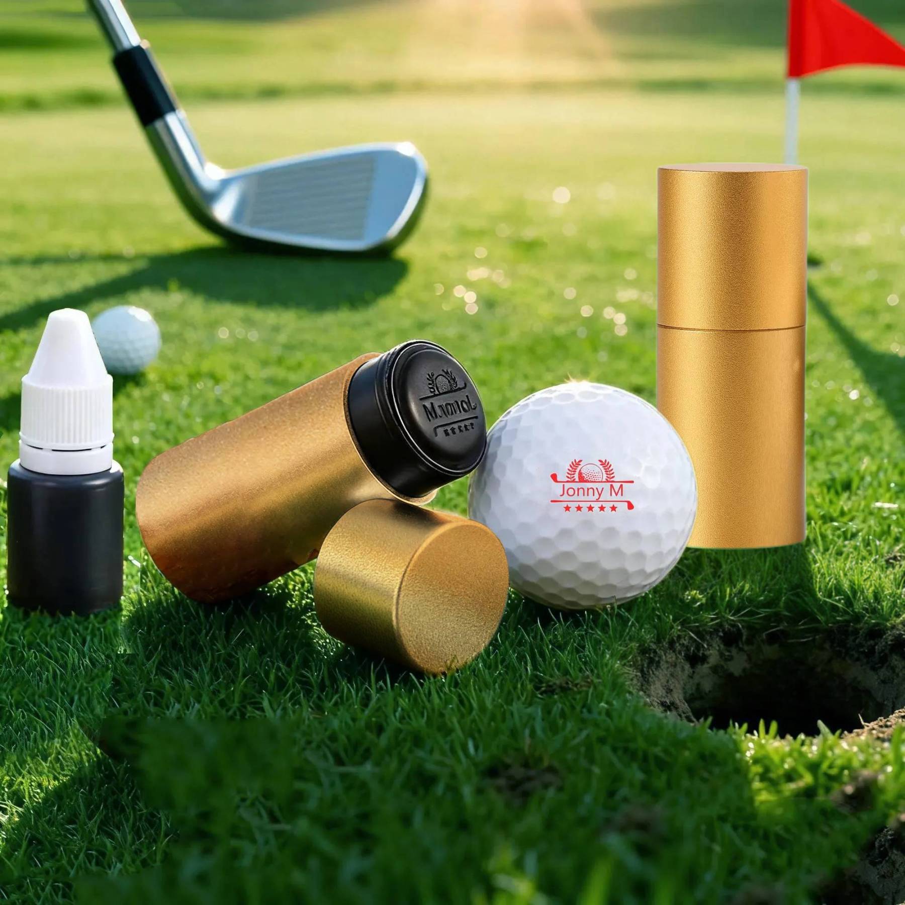 Personalised Golf Ball Stamp – Custom Name & Icon | Jessemade