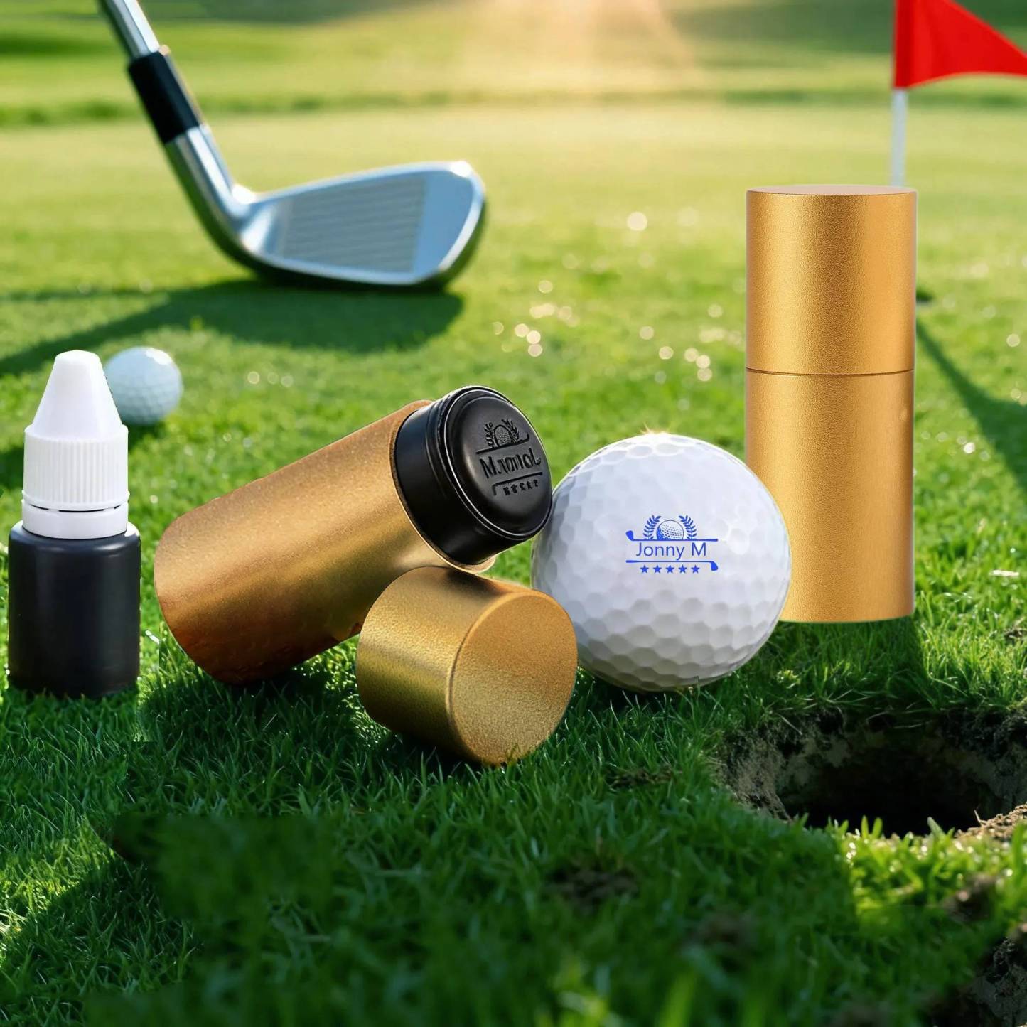 Personalised Golf Ball Stamp – Custom Name & Icon | Jessemade