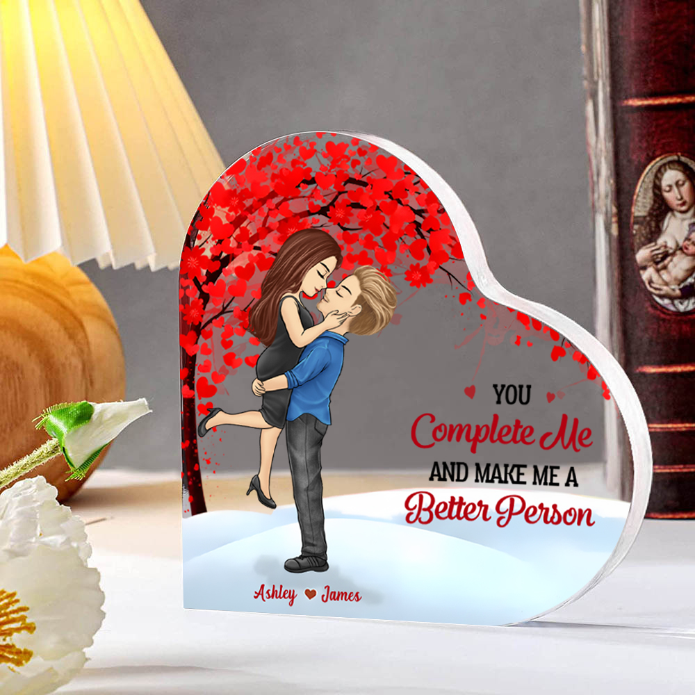 Personalised Heart-Shaped Couple Plaque with Custom Names & Romantic Design Perfect Gift for  Valentines Day-Jessemade AU