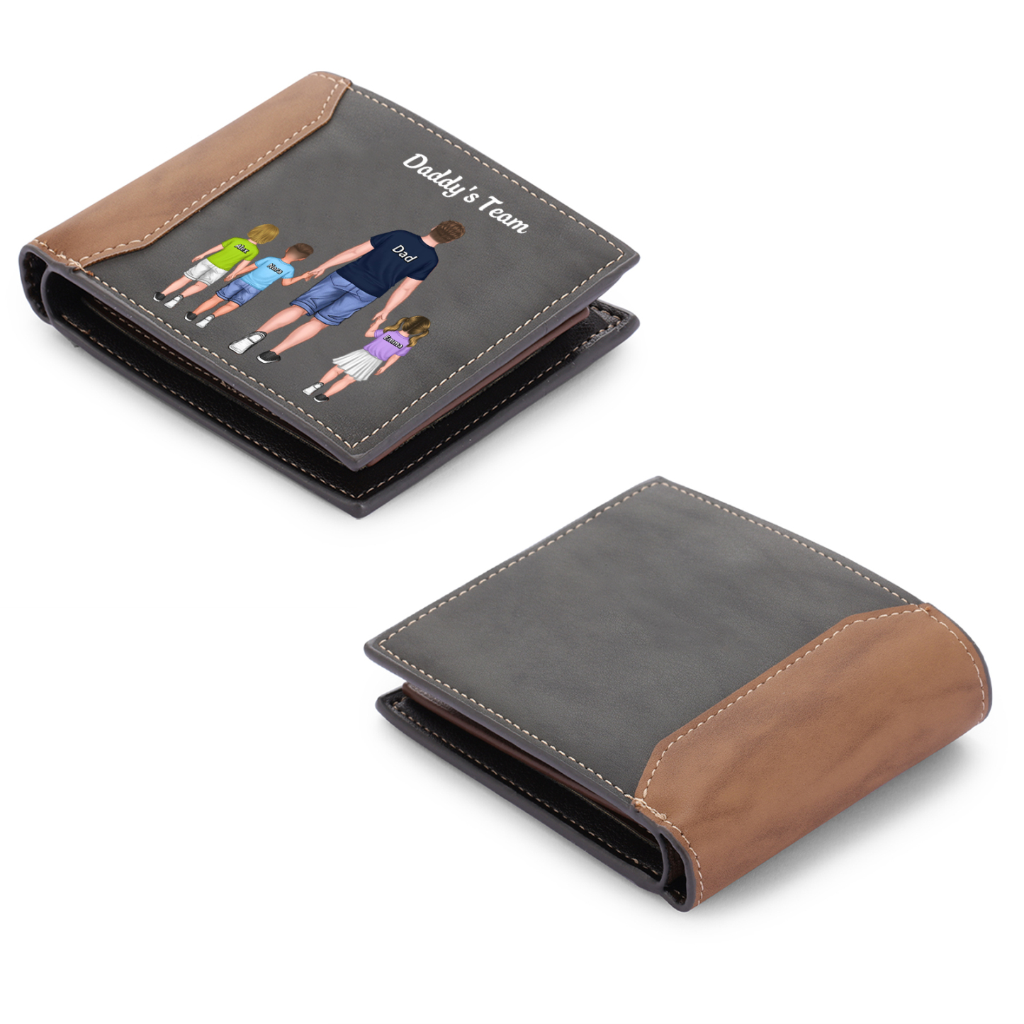 [Copy]Personalised Photo Wallet for Dad or Grandad – 1 Custom Name, 1 Title, 1 Letter & 1 Image | Jessemade