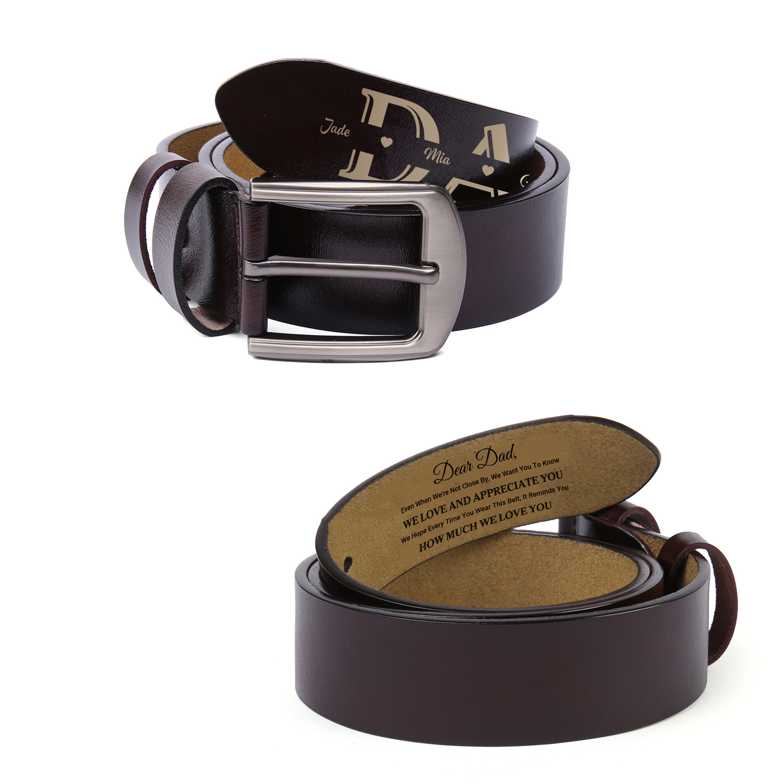 [Copy]Personalised Man’s Belt Custom 2 Letters Now You Will Always Think of Me Gift for Him | Jessemade