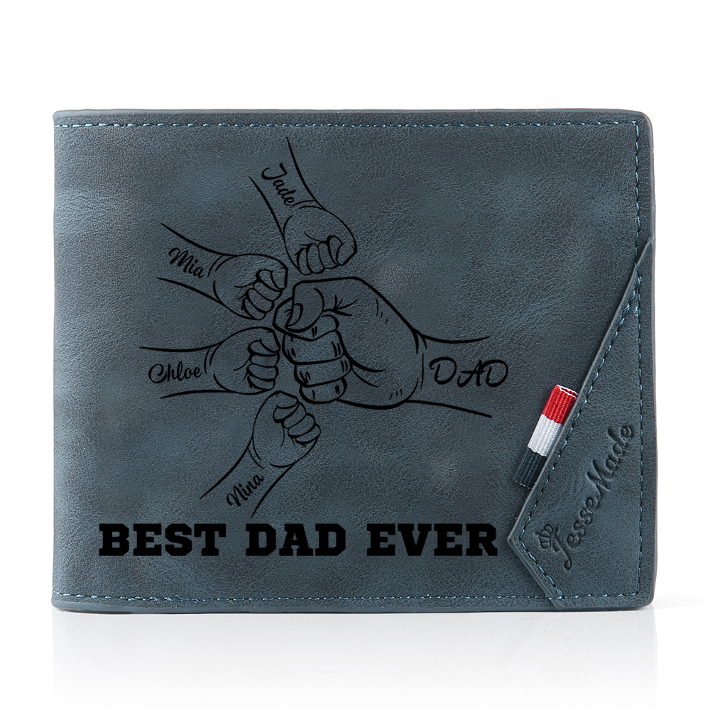 [Copy]Personalised Wallet for Dad – Custom Engraved with 2 Names | Jessemade