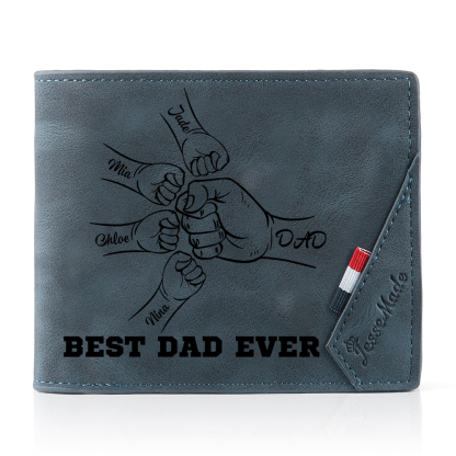[Copy]Personalised Wallet for Dad – Custom Engraved with 2 Names | Jessemade