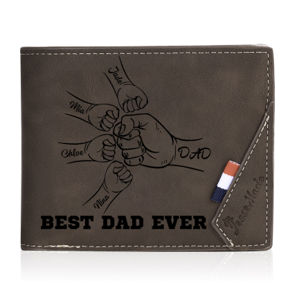 [Copy]Personalised Wallet for Dad – Custom Engraved with 2 Names | Jessemade
