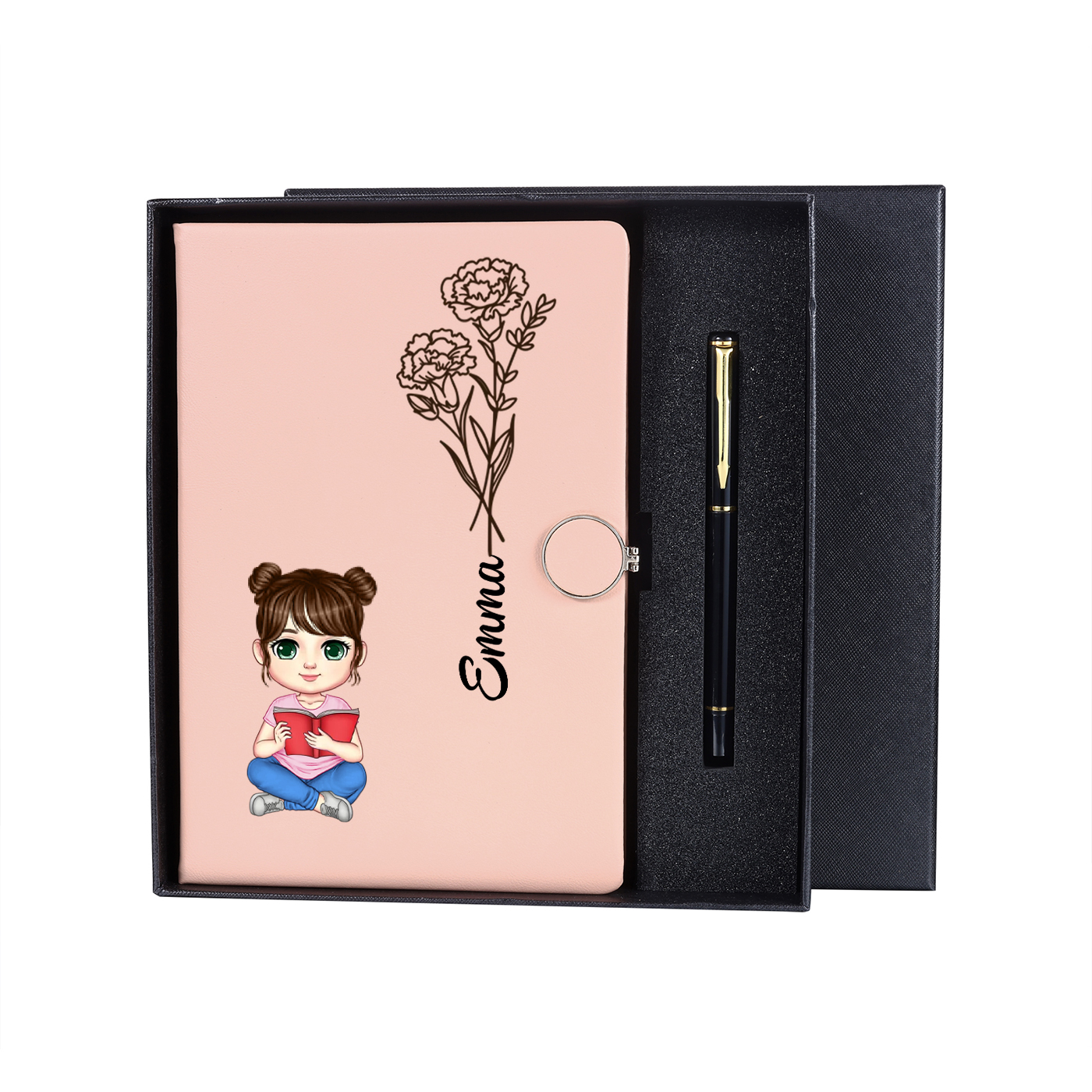 Personalised A5 Notebook Gift Set with Custom Name & Cute Illustration | Back to school gifts | Jessemade