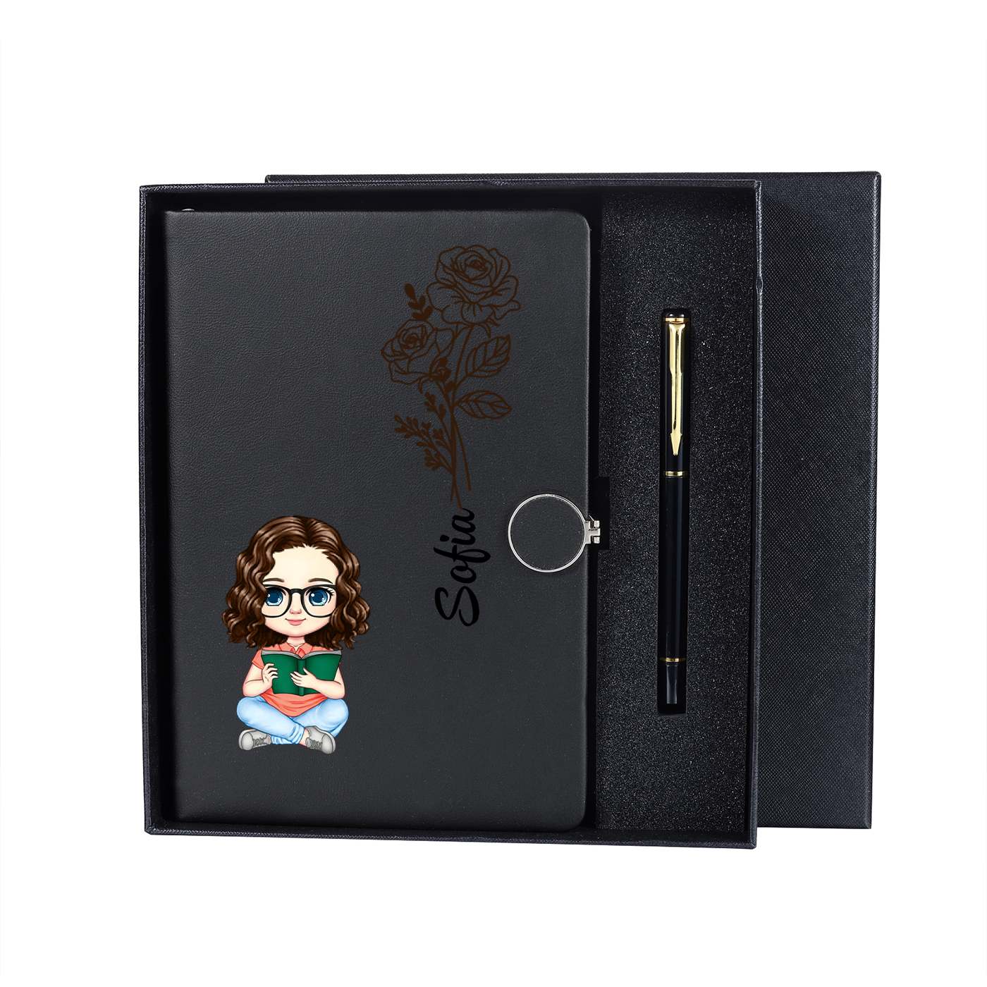 Personalised A5 Notebook Gift Set with Custom Name & Cute Illustration | Back to school gifts | Jessemade
