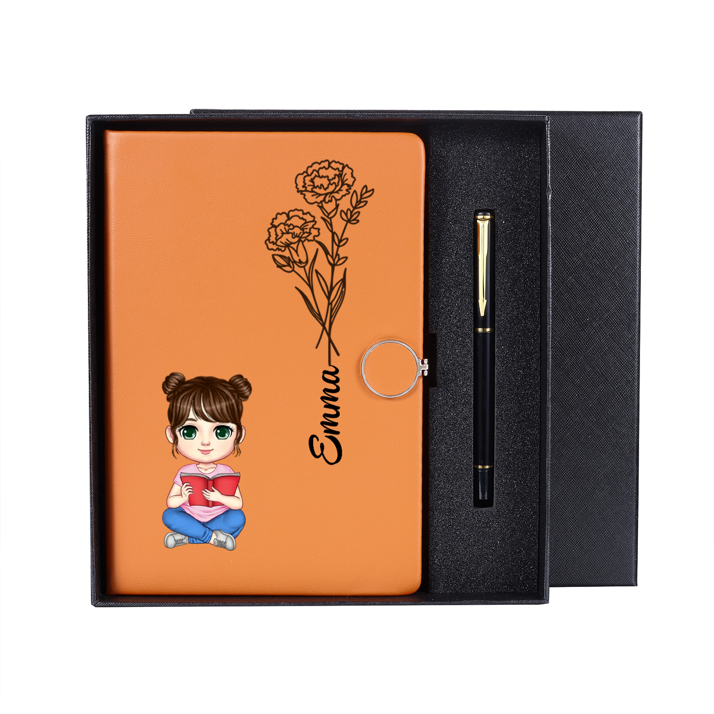 Personalised A5 Notebook Gift Set with Custom Name & Cute Illustration | Back to school gifts | Jessemade