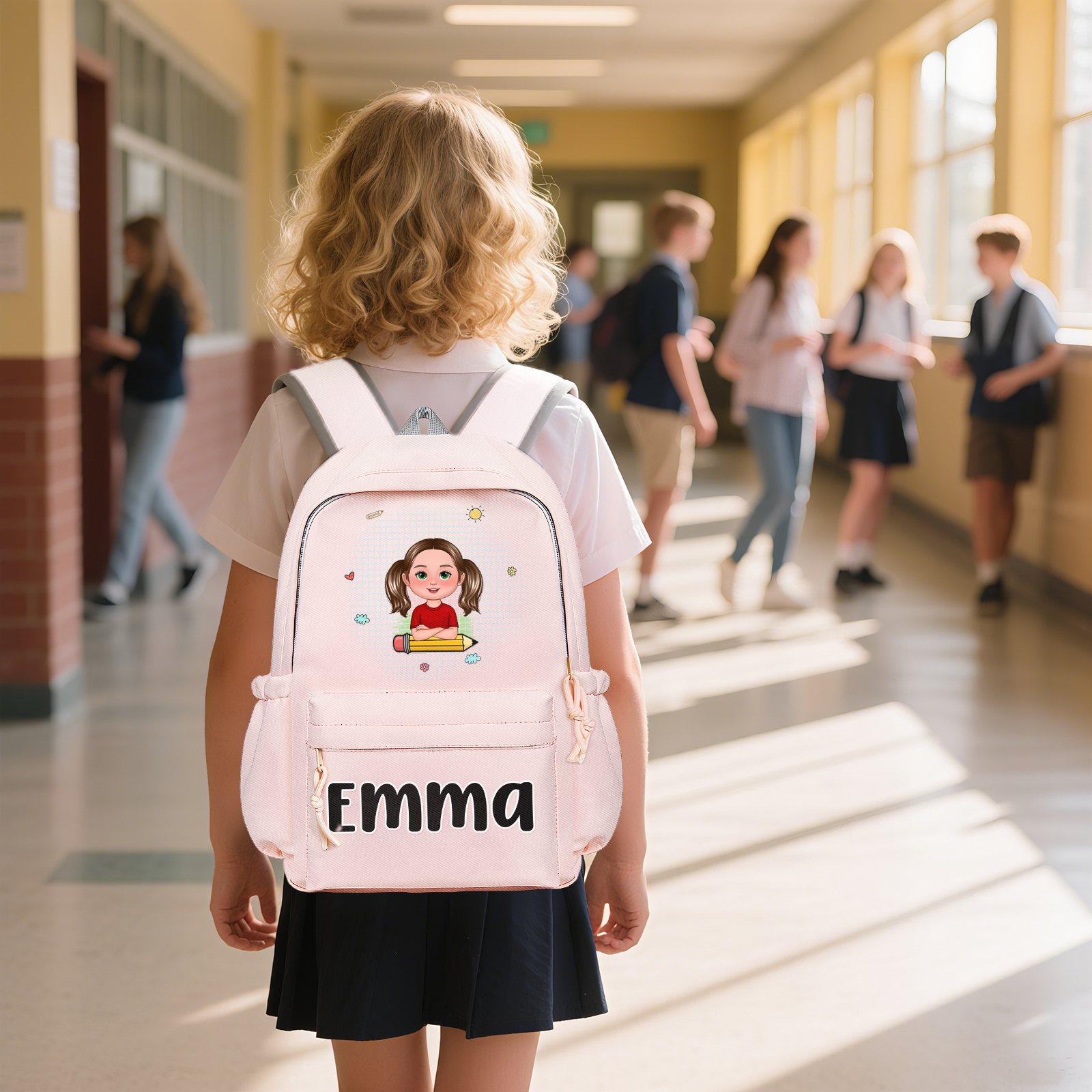 Personalised Kids’ School Backpack – Custom Name & Cartoon Design, Multiple Colours Back to school gift | Jessemade