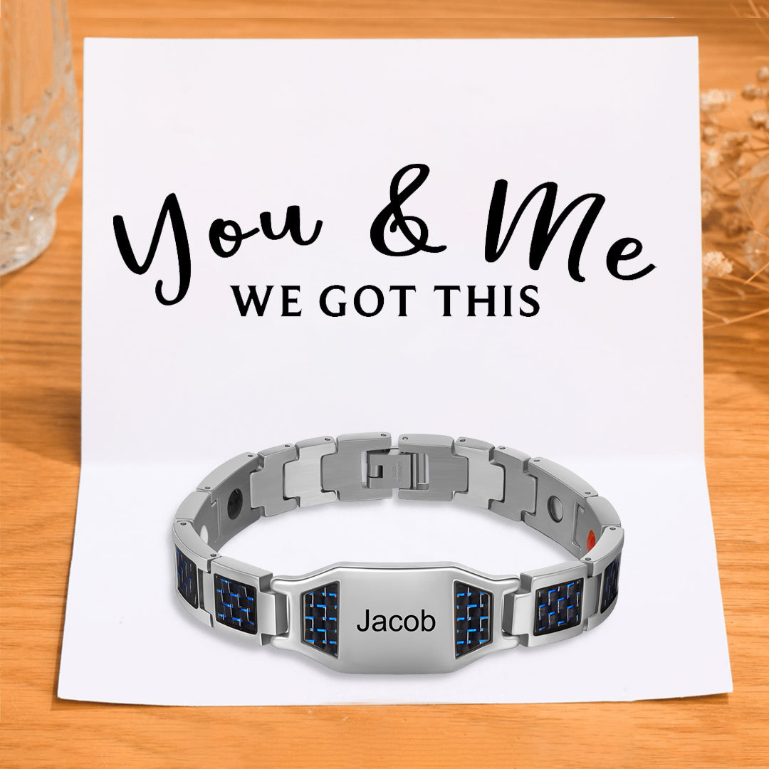 Personalised Men Bracelet Custom Name Bracelet for Him