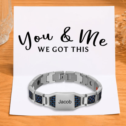 Personalised Men Bracelet Custom Name Bracelet for Him