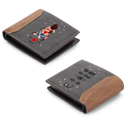 Personalised Men Wallet You Have My Heart and My Ass Valentine’s Day Gift for Him