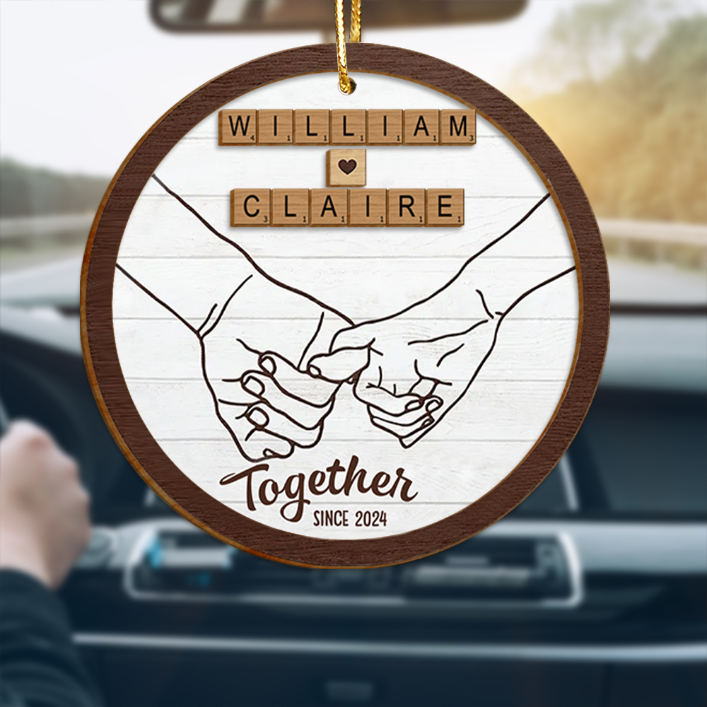 Personalised Wooden Plaque Together Since Pinky Promise Crossword Gift for Couple | Jessemade