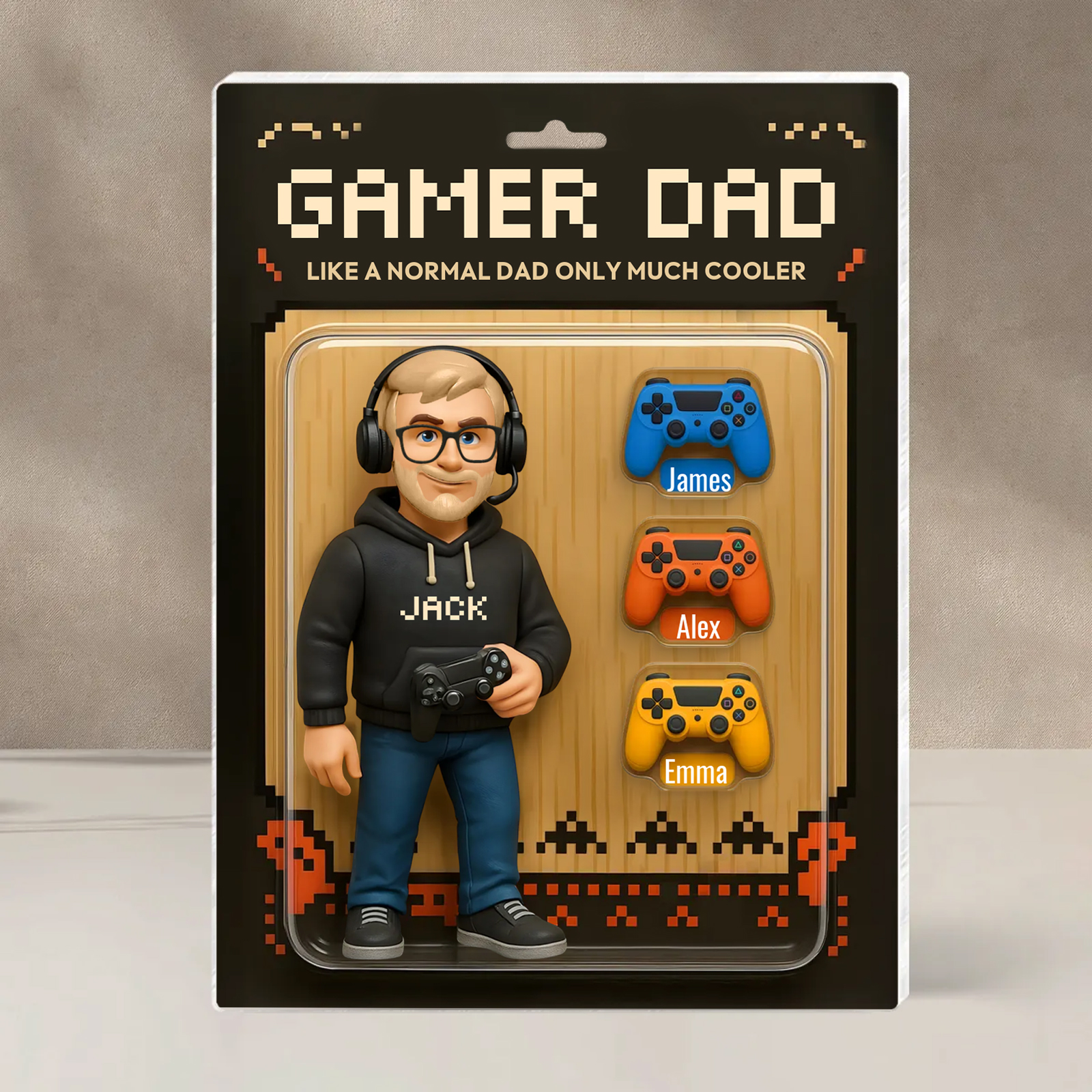 2-11Personalised Gamer Dad Acrylic Plaque - Custom Father's Day Gift |
