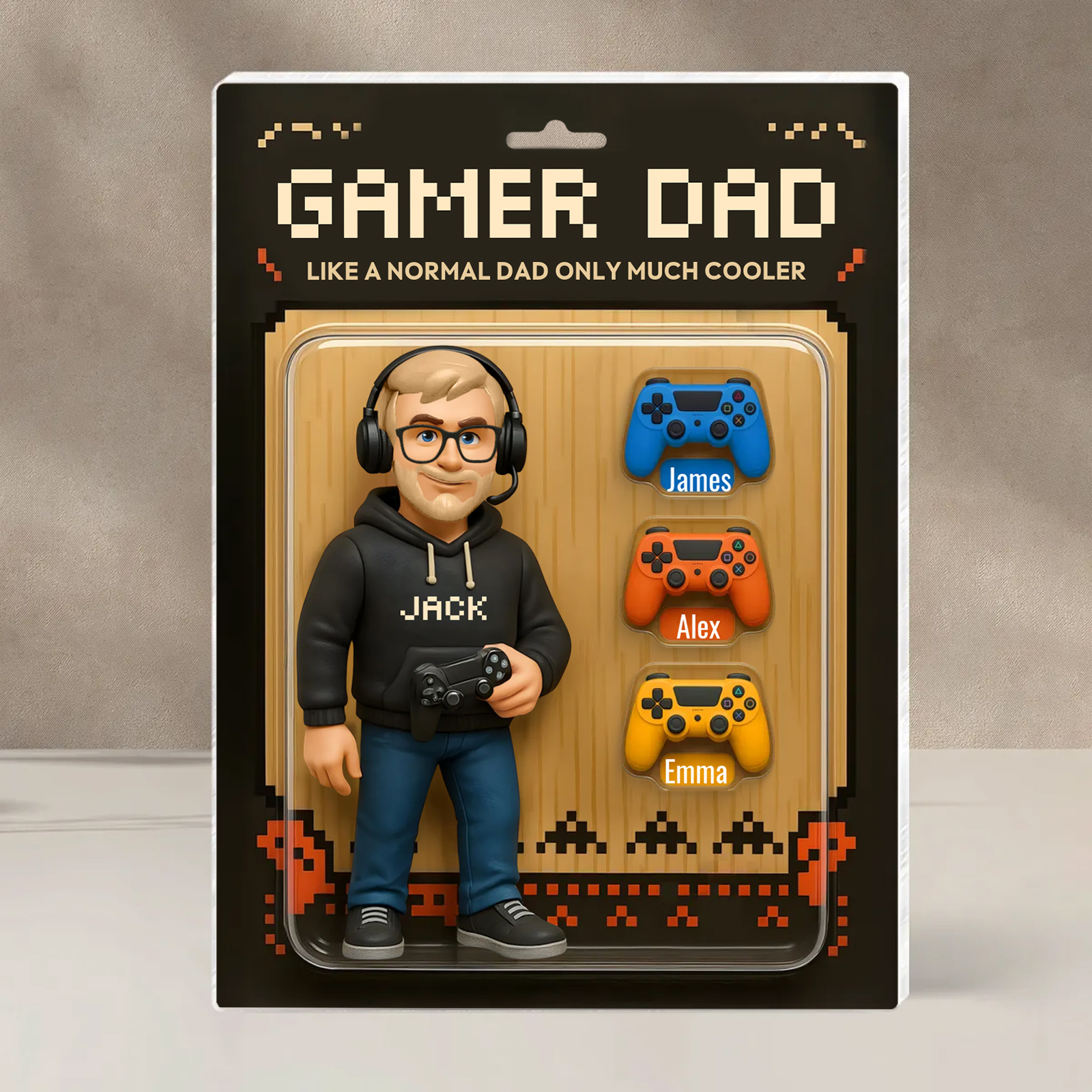 2-11Personalised Gamer Dad Acrylic Plaque - Custom Father's Day Gift |