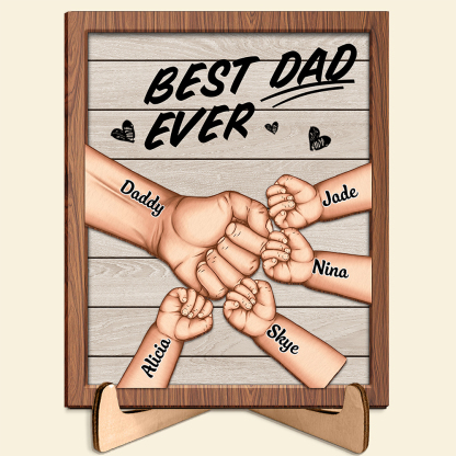 Personalised Best Dad Ever Wooden Plaque – Father's Day Gift for Dad | Jessemade
