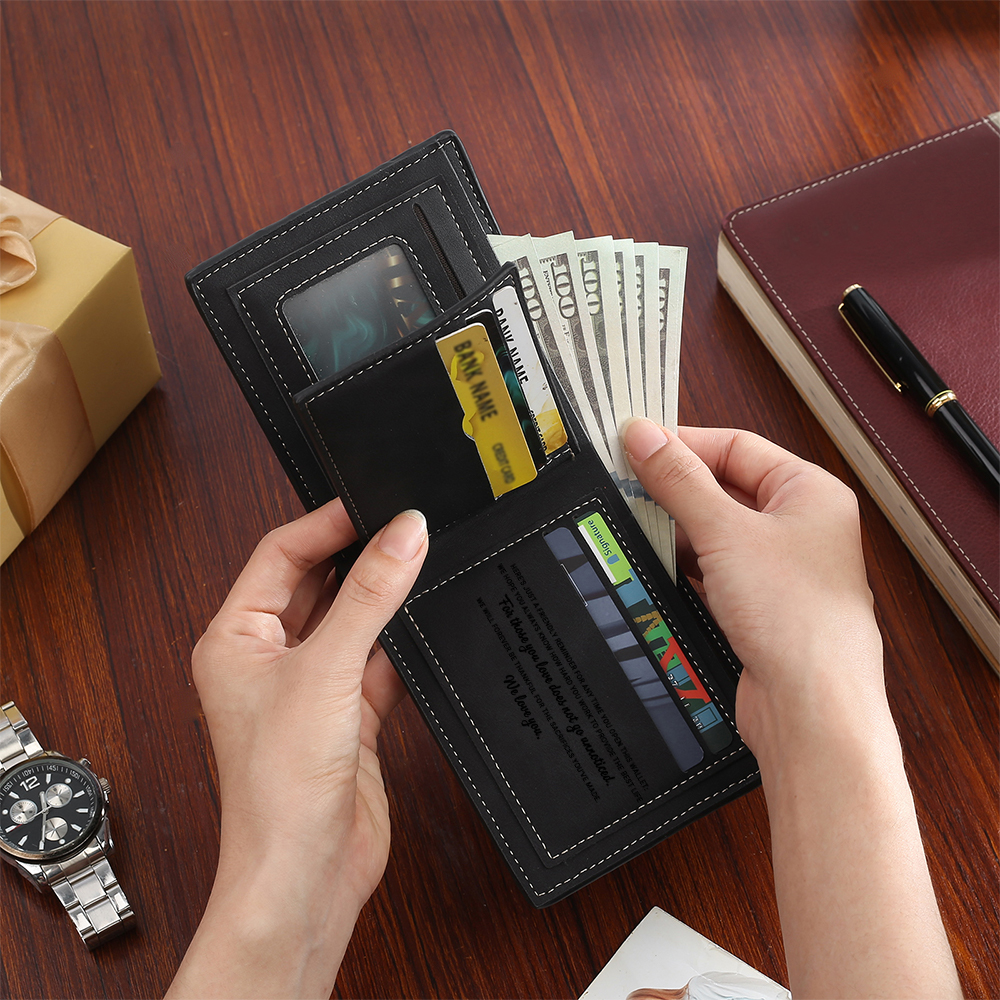 [Copy]Personalised Wallet for Dad – Custom Engraved with 2 Names | Jessemade