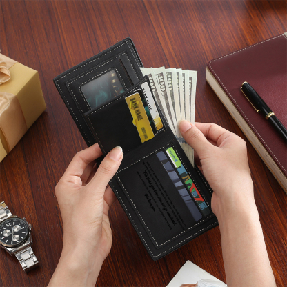 [Copy]Personalised Wallet for Dad – Custom Engraved with 2 Names | Jessemade