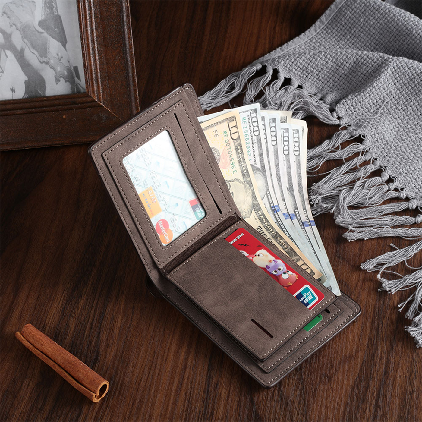 Custom Father & Child Wallet – Personalised “Daddy’s Team” with Names Leather Wallet | Jessemade