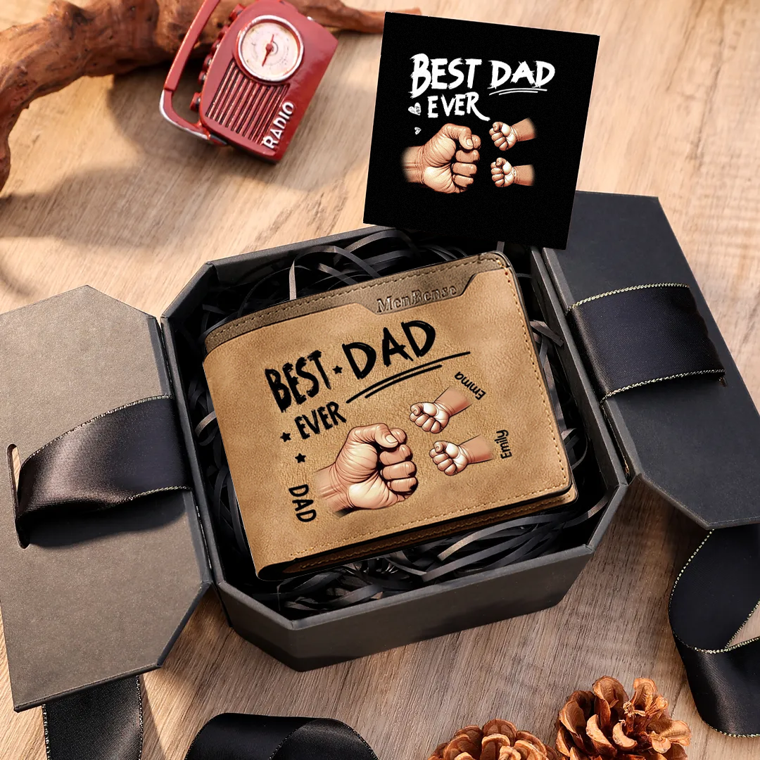 Personalised Fist Bump Wallet—Best Dad Ever