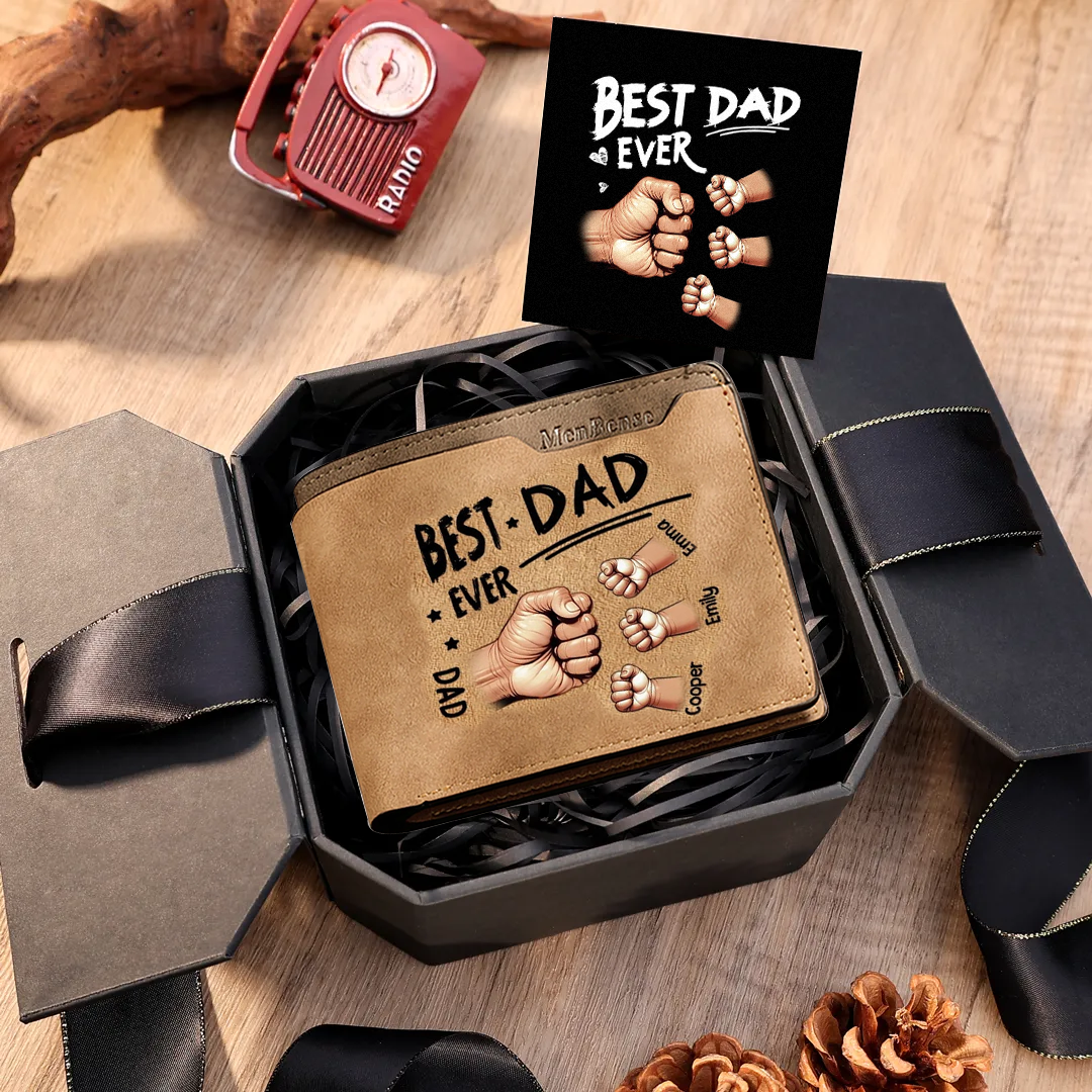 Personalised Fist Bump Wallet—Best Dad Ever