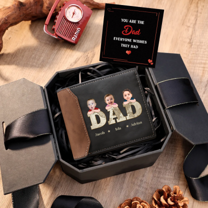 Personalised Photo Wallet for Dad – Custom Name & Photo Gift | Jessemade