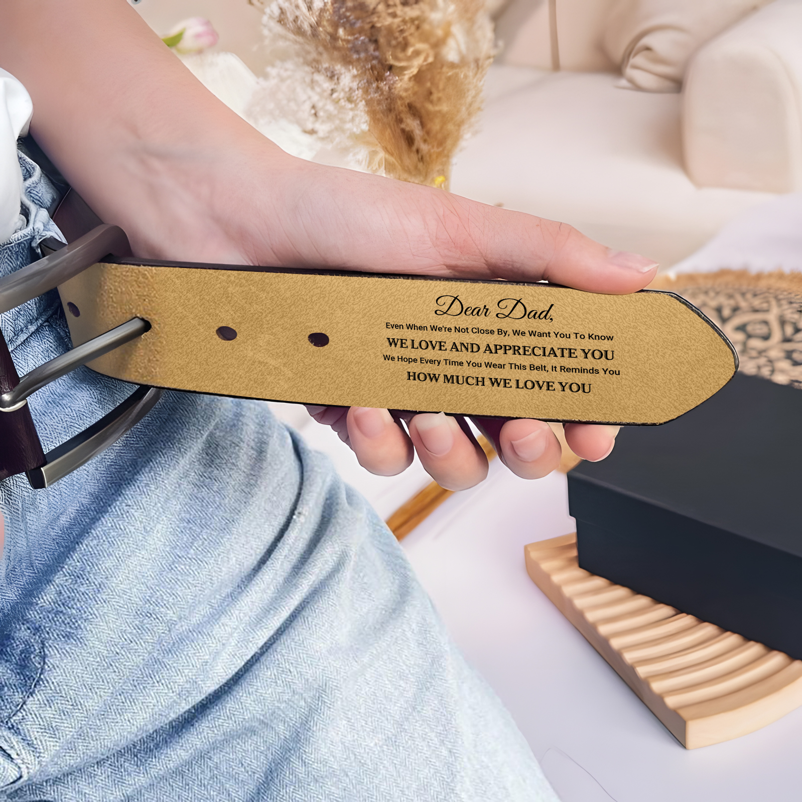 [Copy]Personalised Man’s Belt Custom 2 Letters Now You Will Always Think of Me Gift for Him | Jessemade