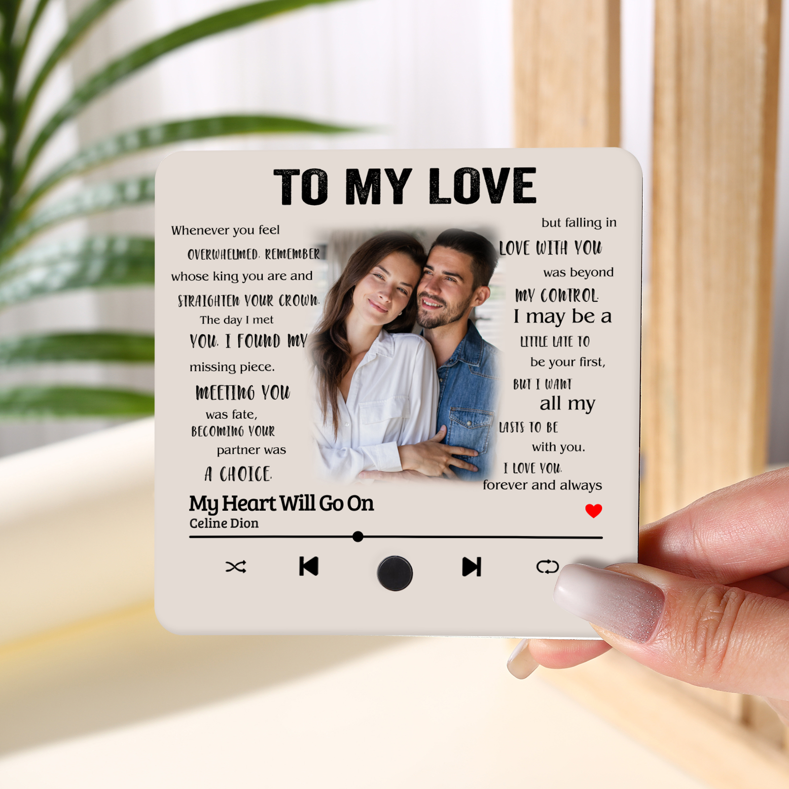 Personalised Photo Fridge Magnet To My Love I Know What Love Is Valentines Day Gift for Couples