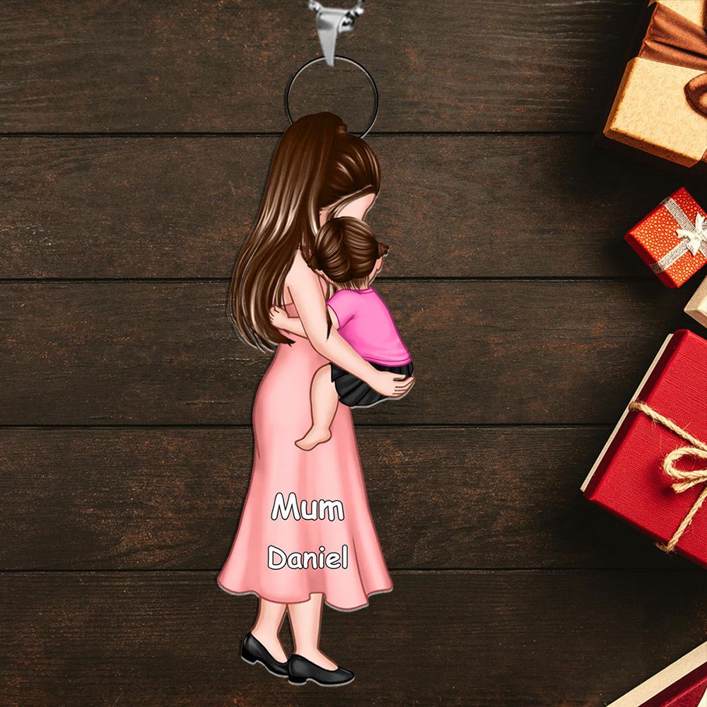 Personalised Mum and Child Keyring with Names – Thoughtful & Practical Gift for Mum | Jessemade