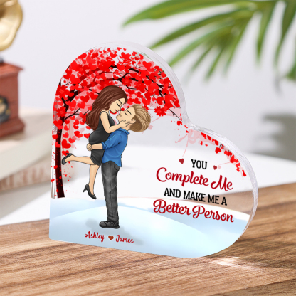 Personalised Heart-Shaped Couple Plaque with Custom Names & Romantic Design Perfect Gift for  Valentines Day-Jessemade AU