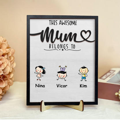 Personalised Wooden Plaque for Mum – Custom Name Gift for Mother’s Day & Birthdays | Jessemade