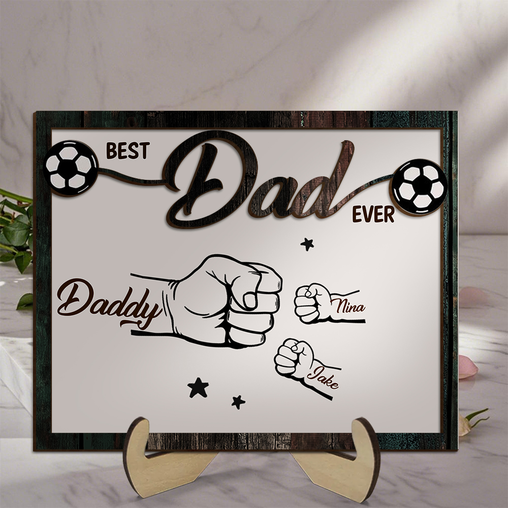 Personalised Wooden Plaque – Customise with 2-14 Names, Unique Gift for Dad | Jessemade
