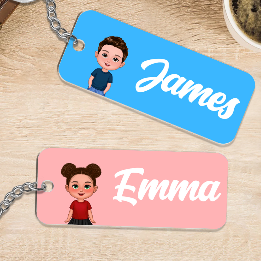 Personalised Name & Character Keyring – Custom Colour Gift for Kids & Loved Ones | Jessemade