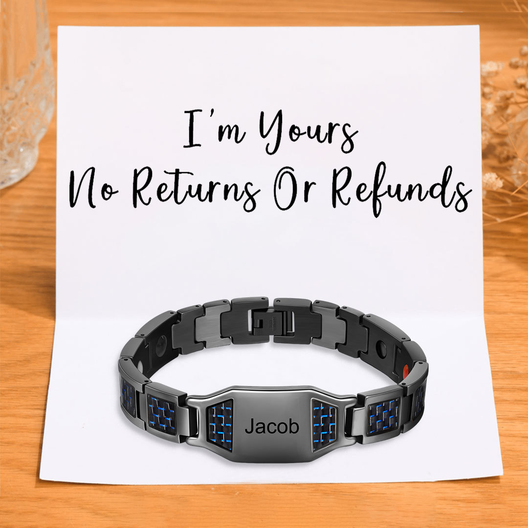 Personalised Men Bracelet Custom Name Bracelet for Him