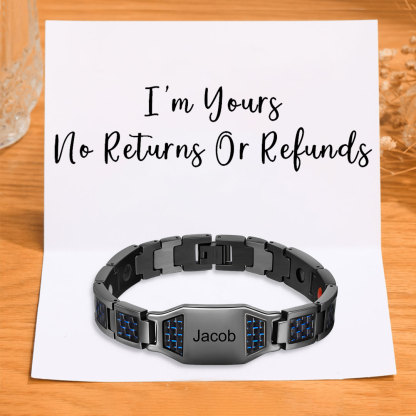 Personalised Men Bracelet Custom Name Bracelet for Him