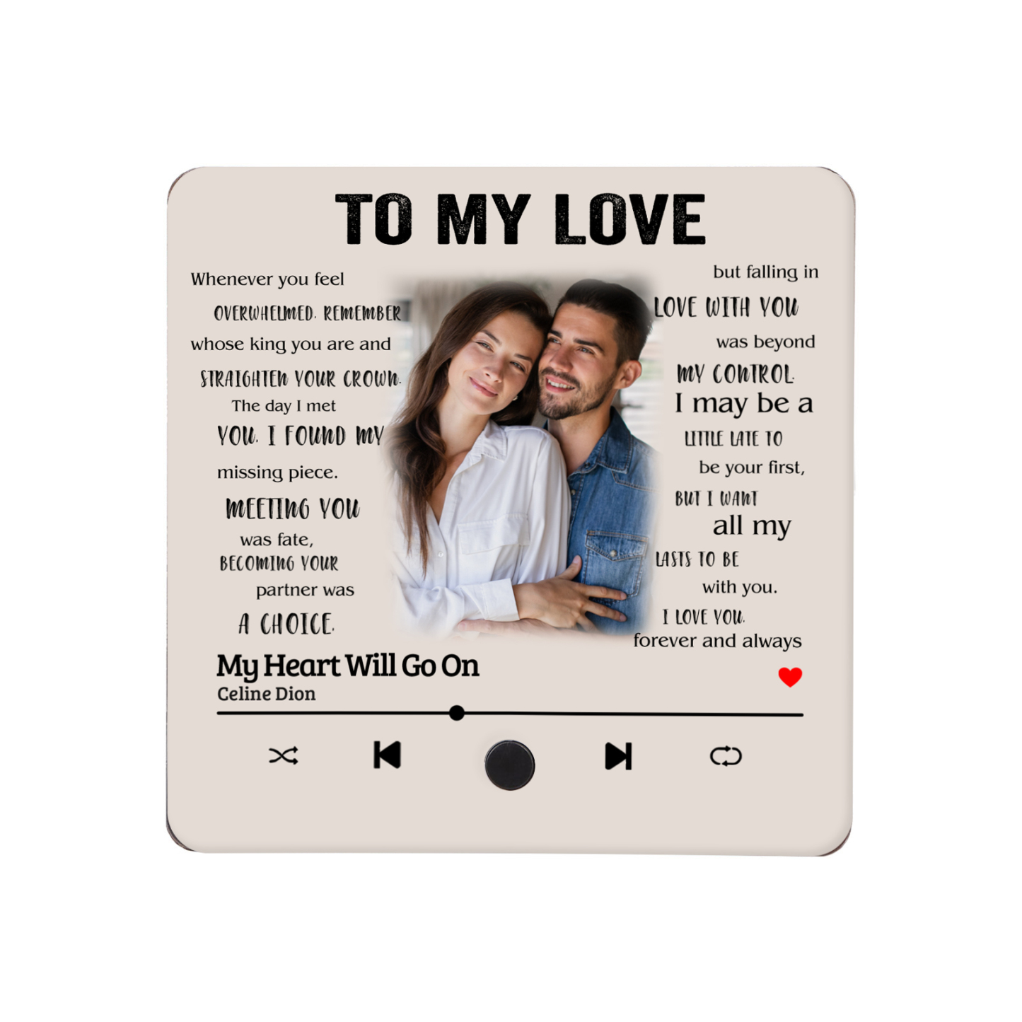 Personalised Photo Fridge Magnet To My Love I Know What Love Is Valentines Day Gift for Couples