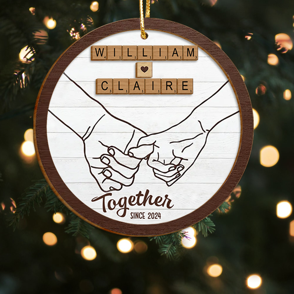 Personalised Wooden Plaque Together Since Pinky Promise Crossword Gift for Couple | Jessemade