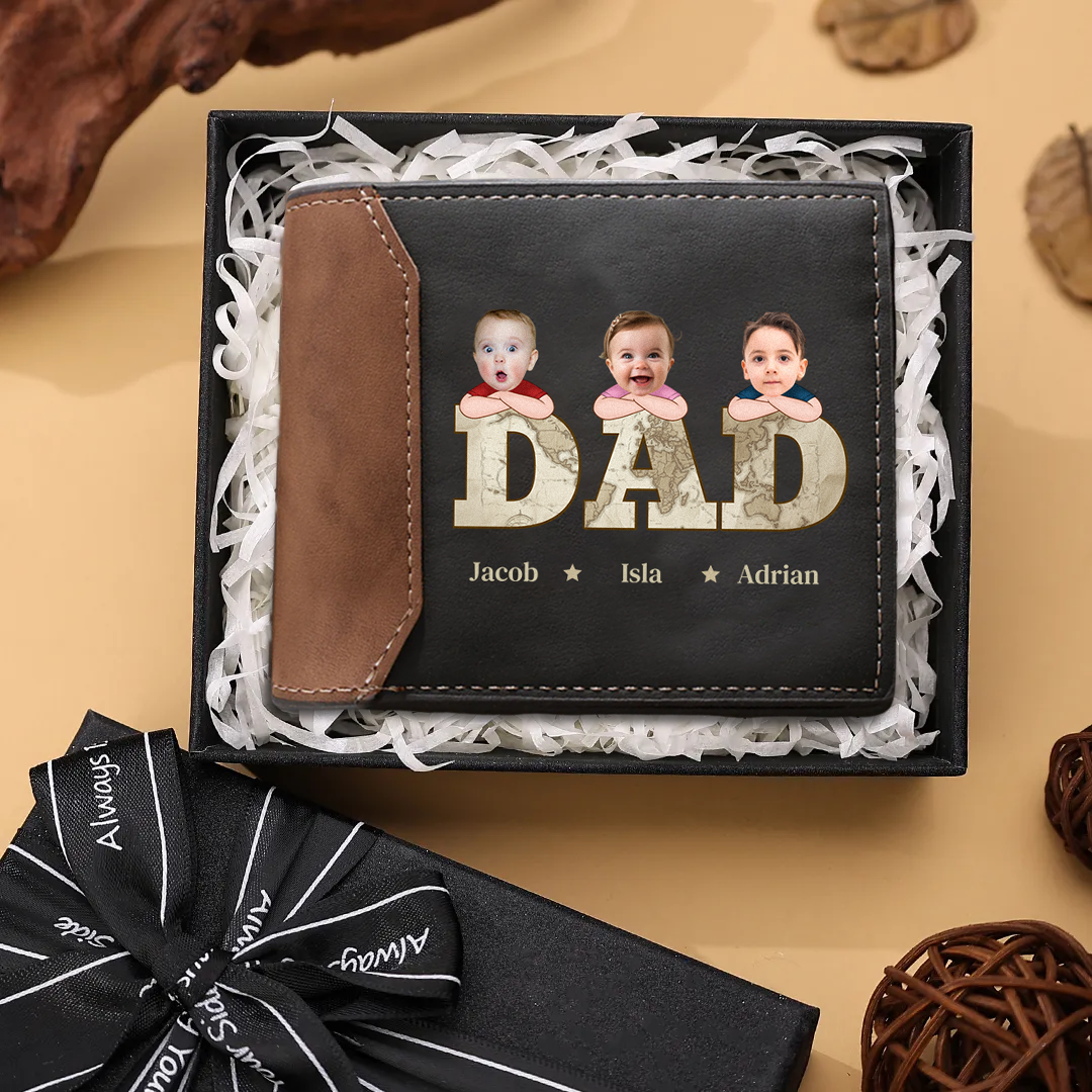 Personalised Photo Wallet for Dad – Custom Name & Photo Gift | Jessemade