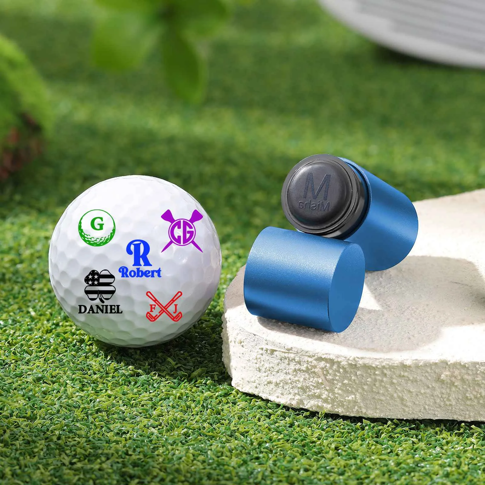 Personalised Golf Ball Stamp – Custom Name & Icon | Jessemade