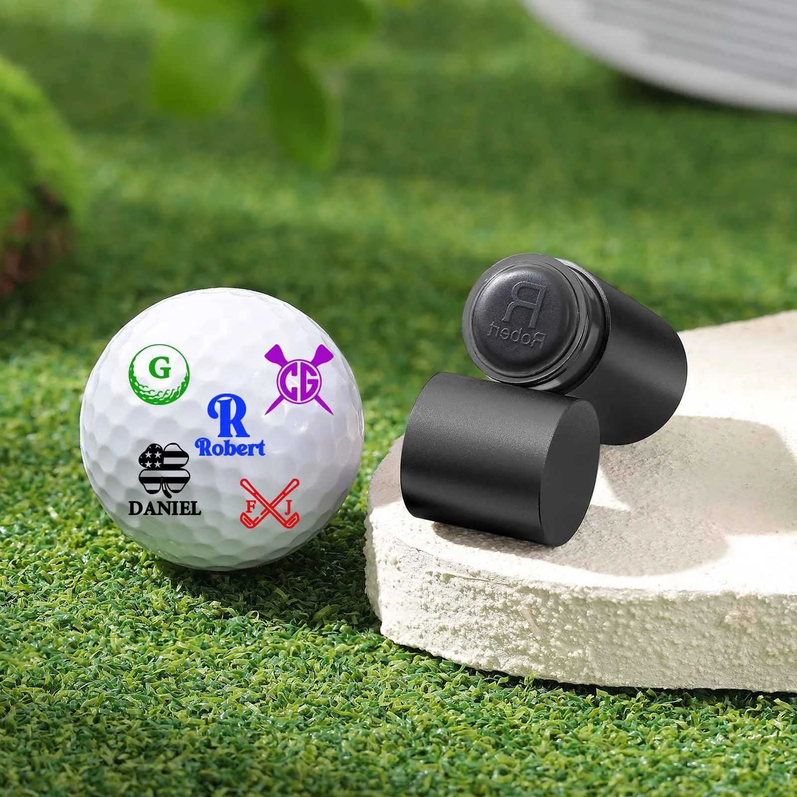 Personalised Golf Ball Stamp – Custom Name & Icon | Jessemade