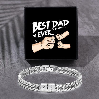 Custom Dad Bracelet with 3 Names – Personalised Family Gift for Dad | Jessemade